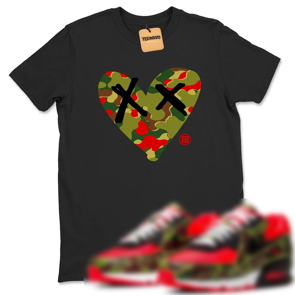 Camo Heart TEEWAVO Sneaker Tees - Air Max 90 Reverse Duck Camo
