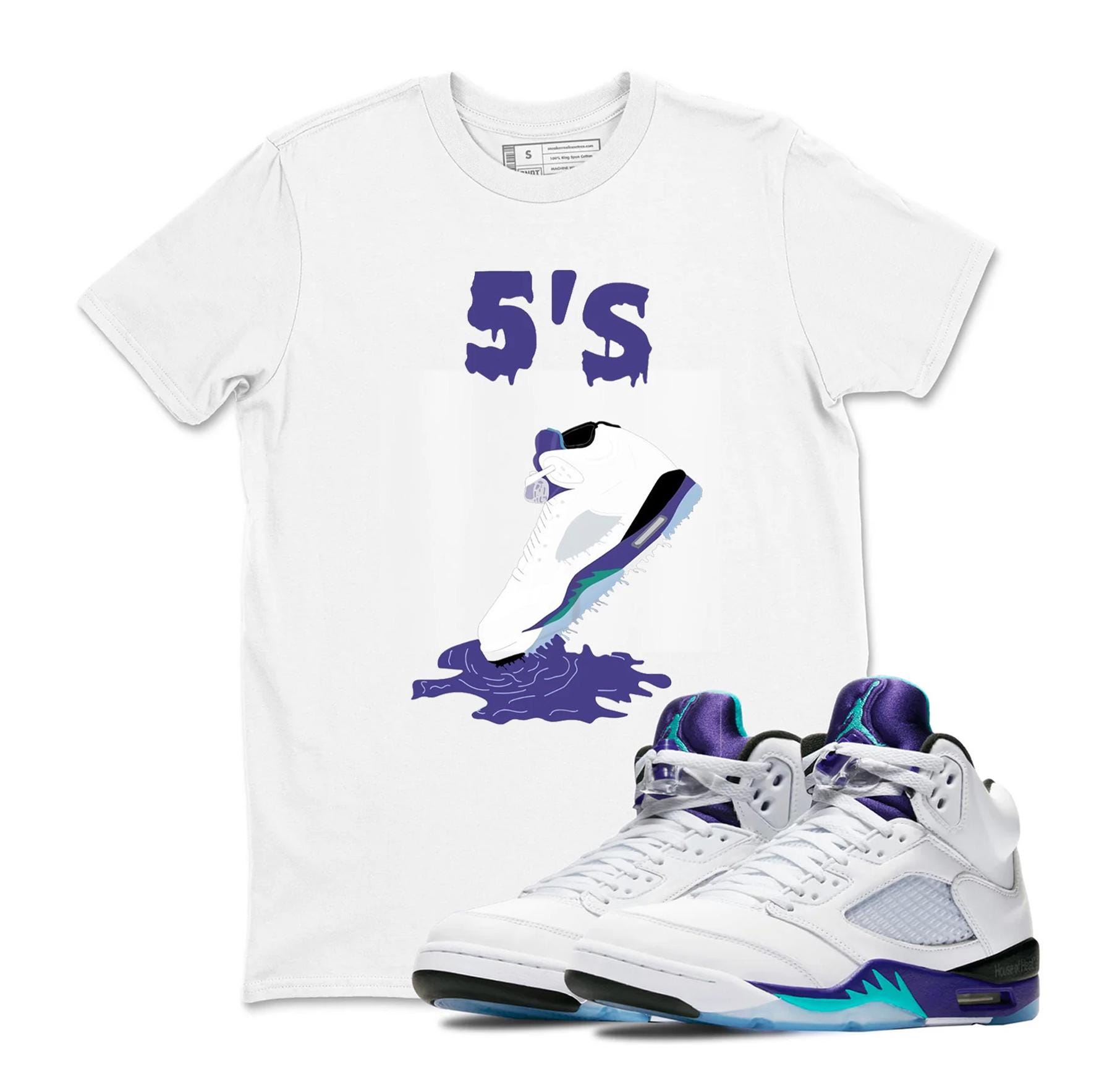 Air Jordan Sneaker Matching Shirt Retro Grape 5s