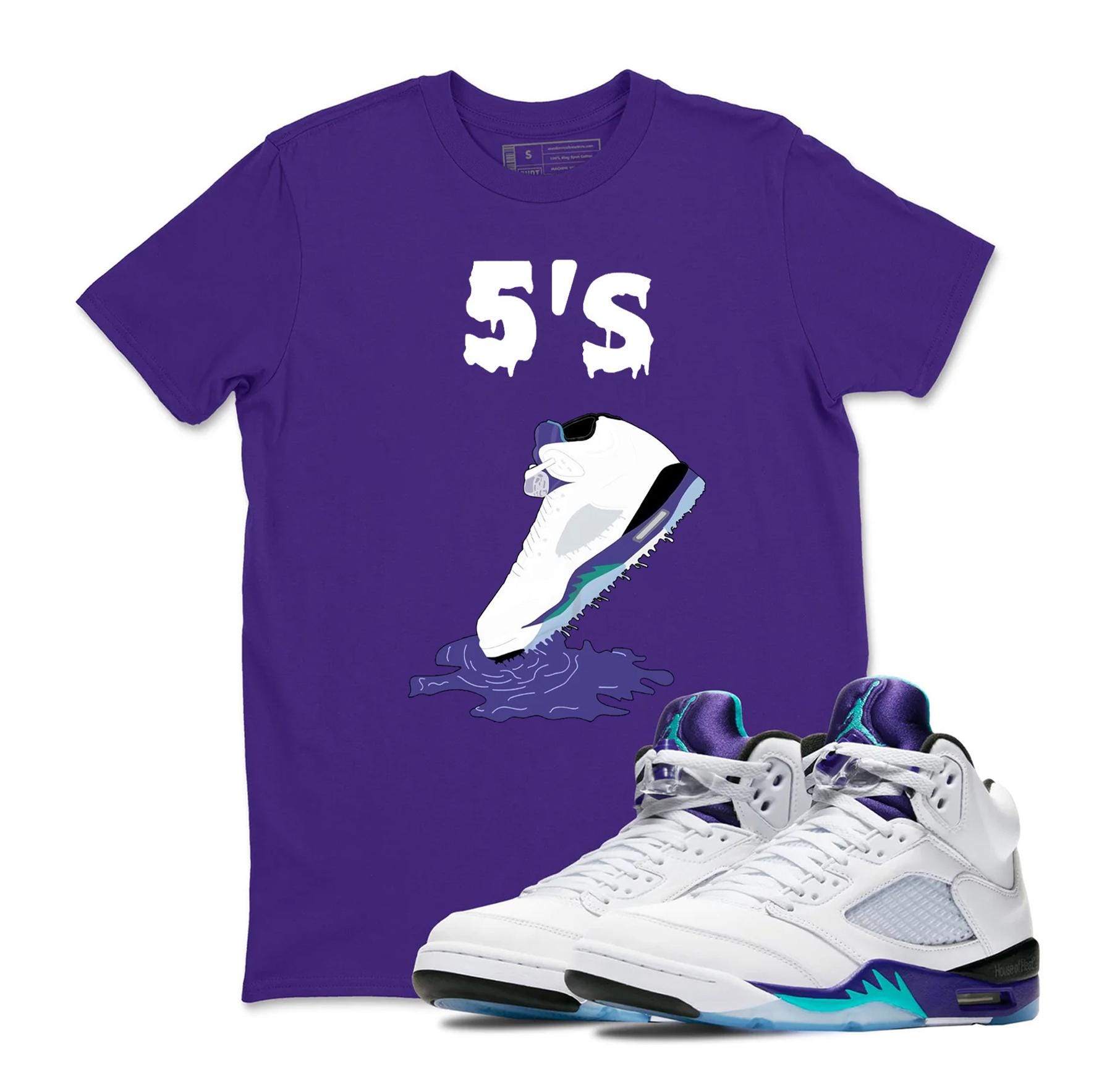 Air Jordan Sneaker Matching Shirt Retro Grape 5s