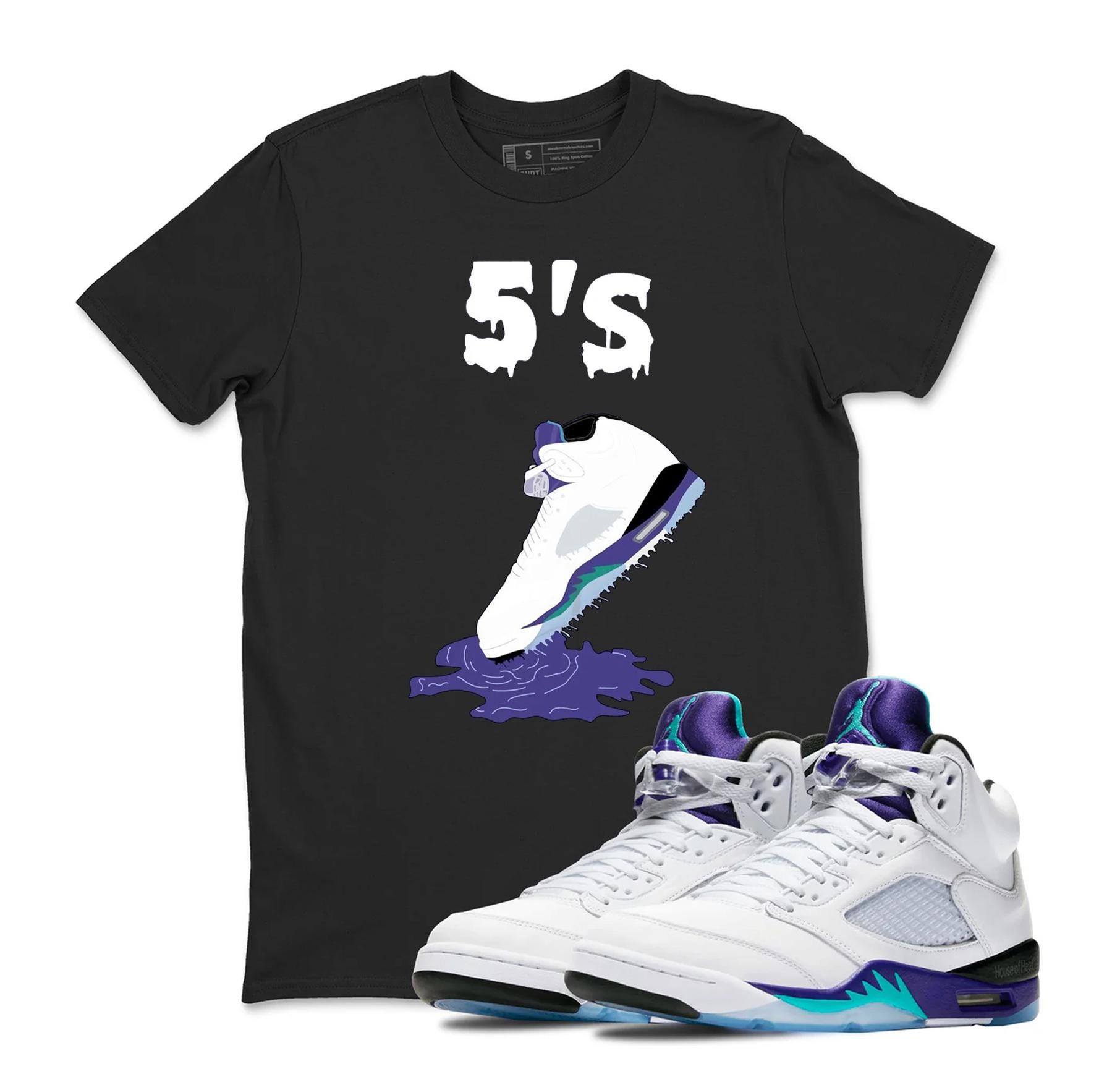 Air Jordan Sneaker Matching Shirt Retro Grape 5s