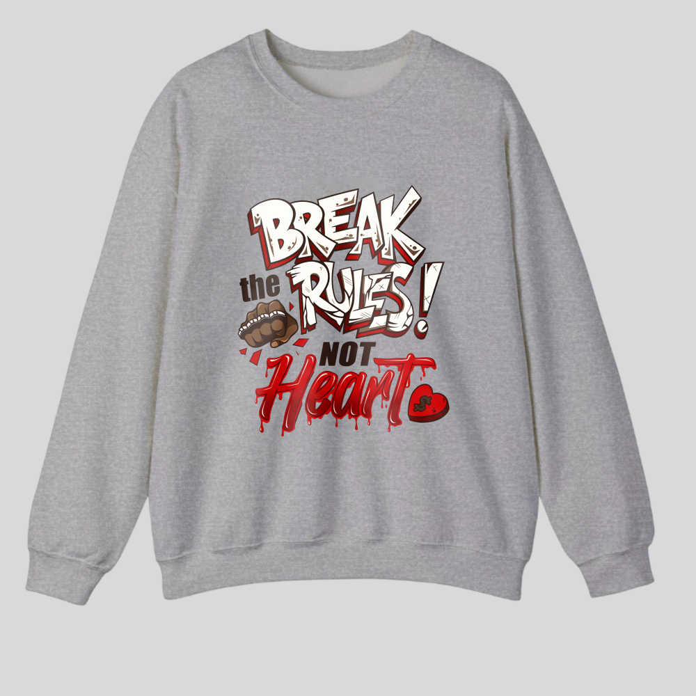 Break The Rules With Heart tshirt 100% cotton