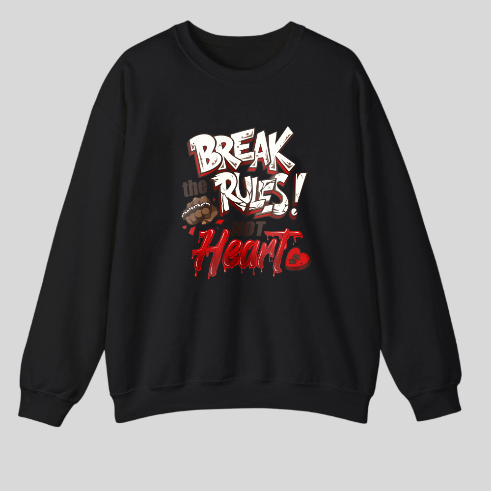 Break The Rules With Heart tshirt 100% cotton
