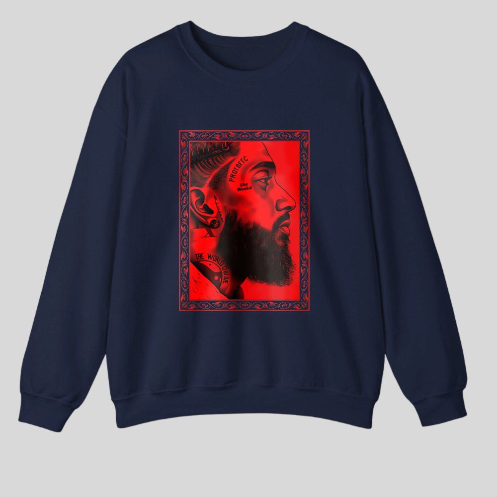 Red Portrait With Ornate Frame And Beard tshirt 100% cotton