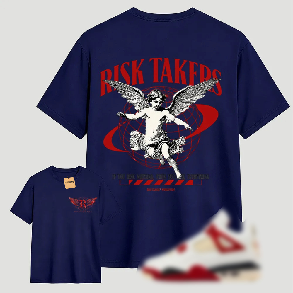 Brick After Brick 4 AJD4 Sneaker Match Tees Shirt Sail Risk Takers Graphic Tee