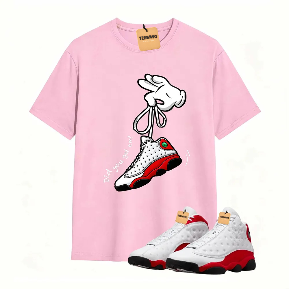 Cartoon Hands Sneaker Tees - AJD 13 University Red