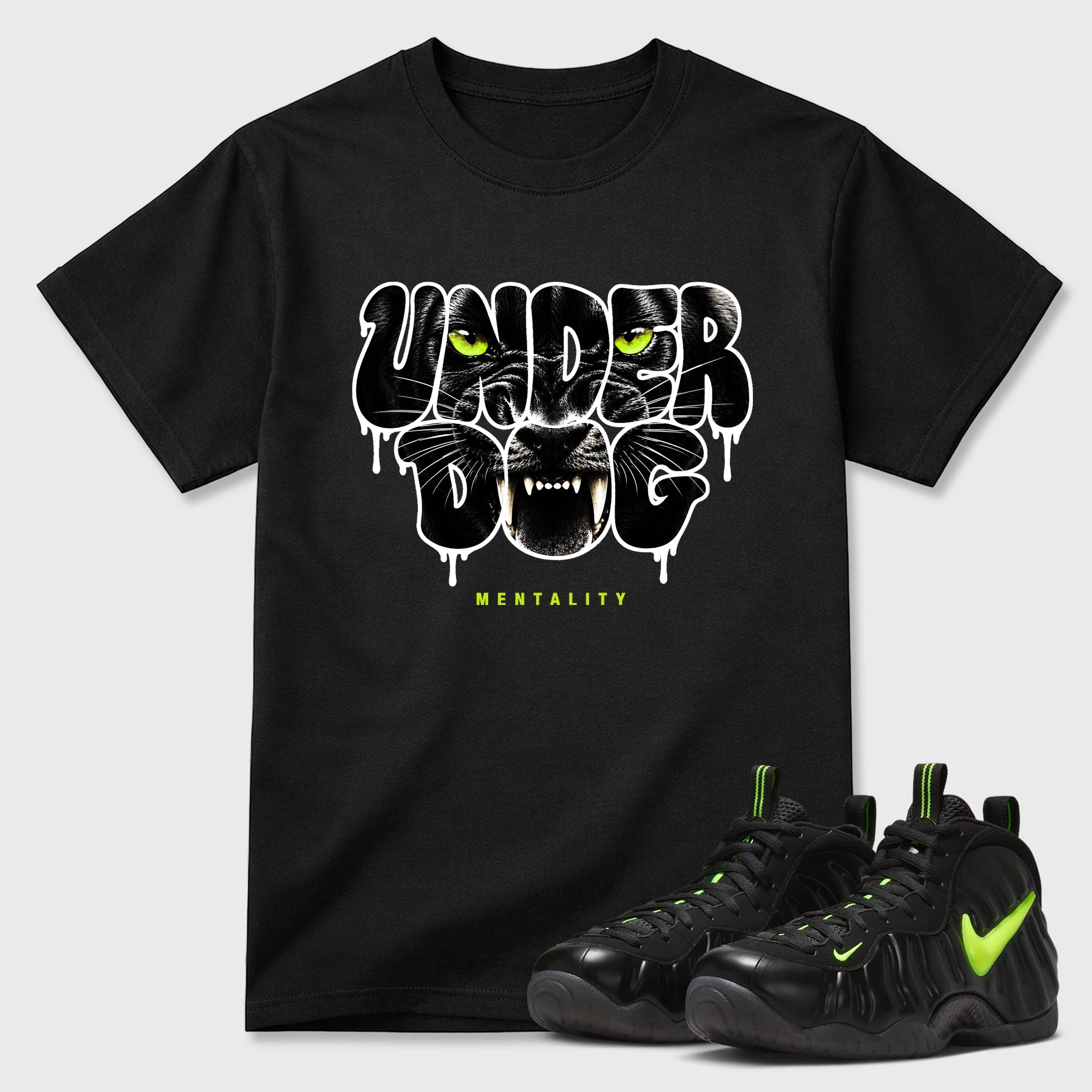 Under Dog Mentality  Sneaker Tees - Air Foamposite Pro Black