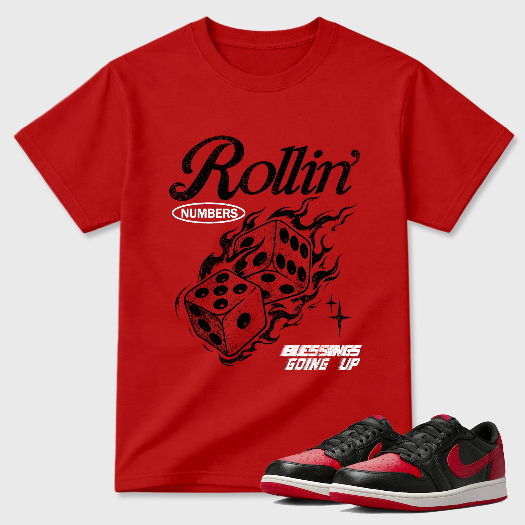 Rollin Numbers  Sneaker Tees - Air Jordan 1 Banned