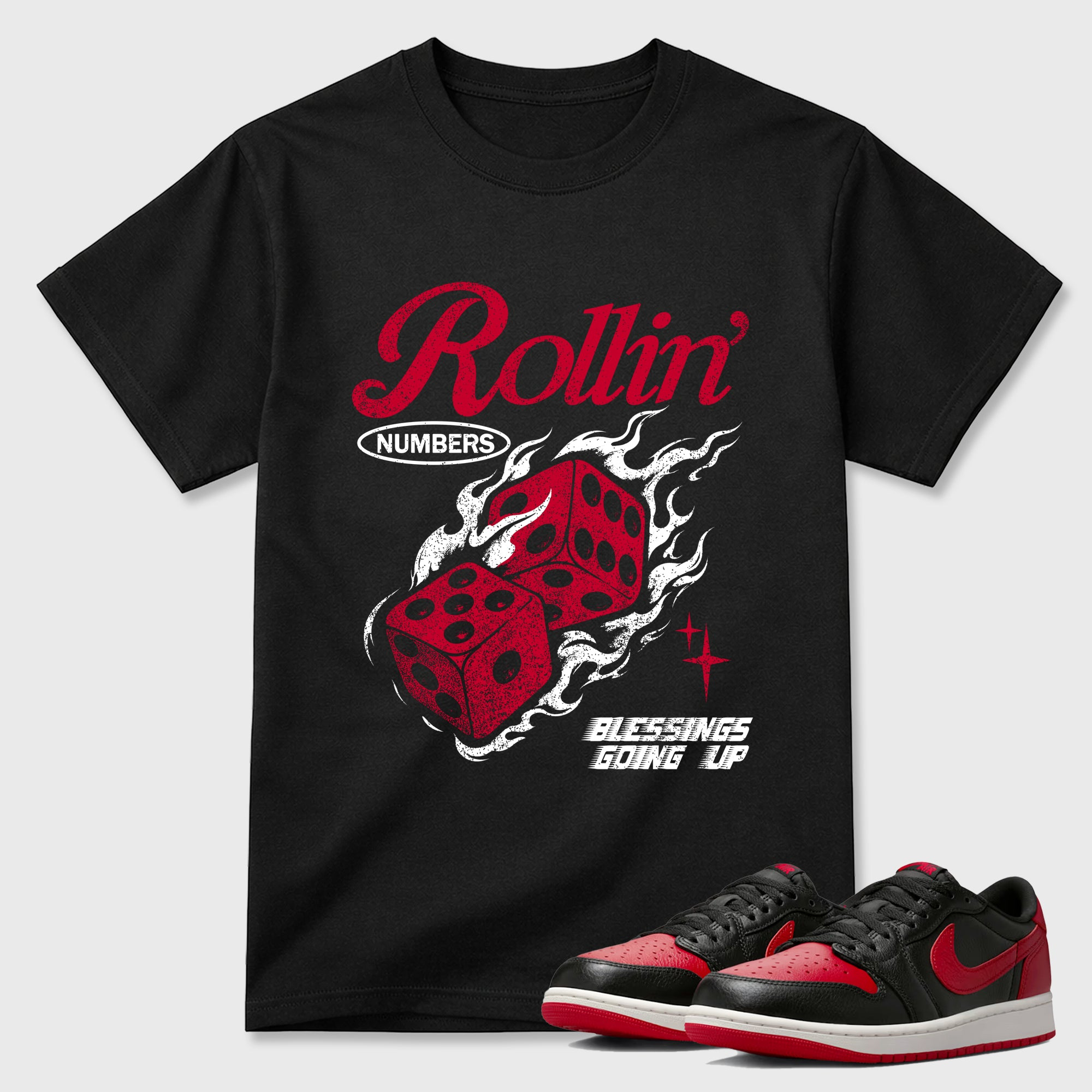 Rollin Numbers  Sneaker Tees - Air Jordan 1 Banned