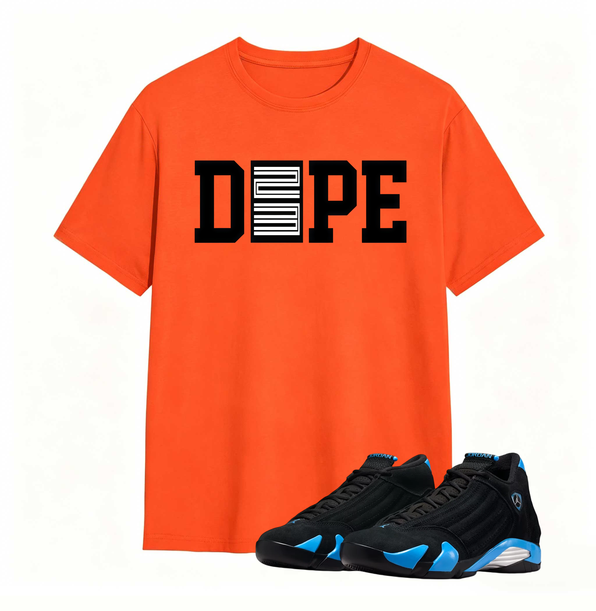 Dope 23  Sneaker Tees - Air Jordan 14 University Blue