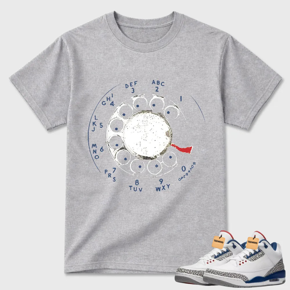 Rotary Phone Dial Air Retro 3 Minimal Tee