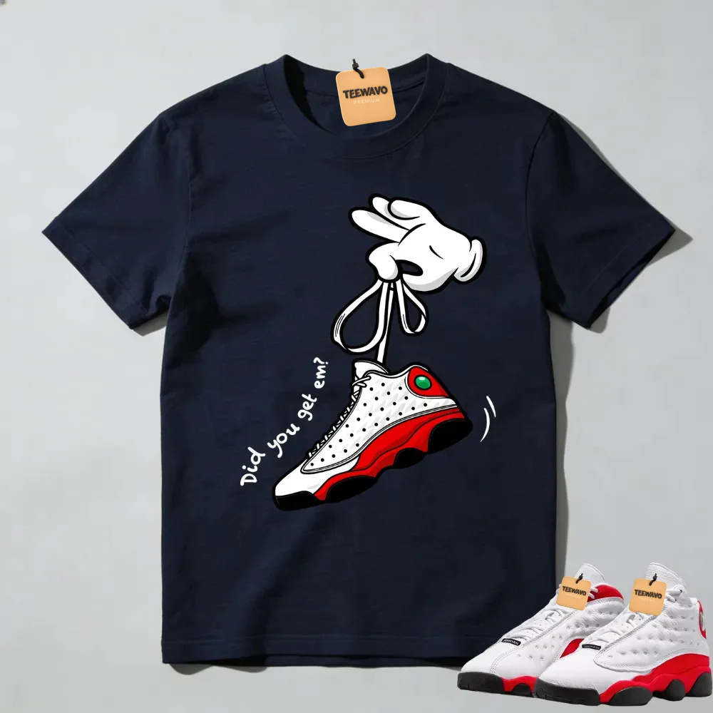 Cartoon Hands Sneaker Tees - AJD 13 University Red