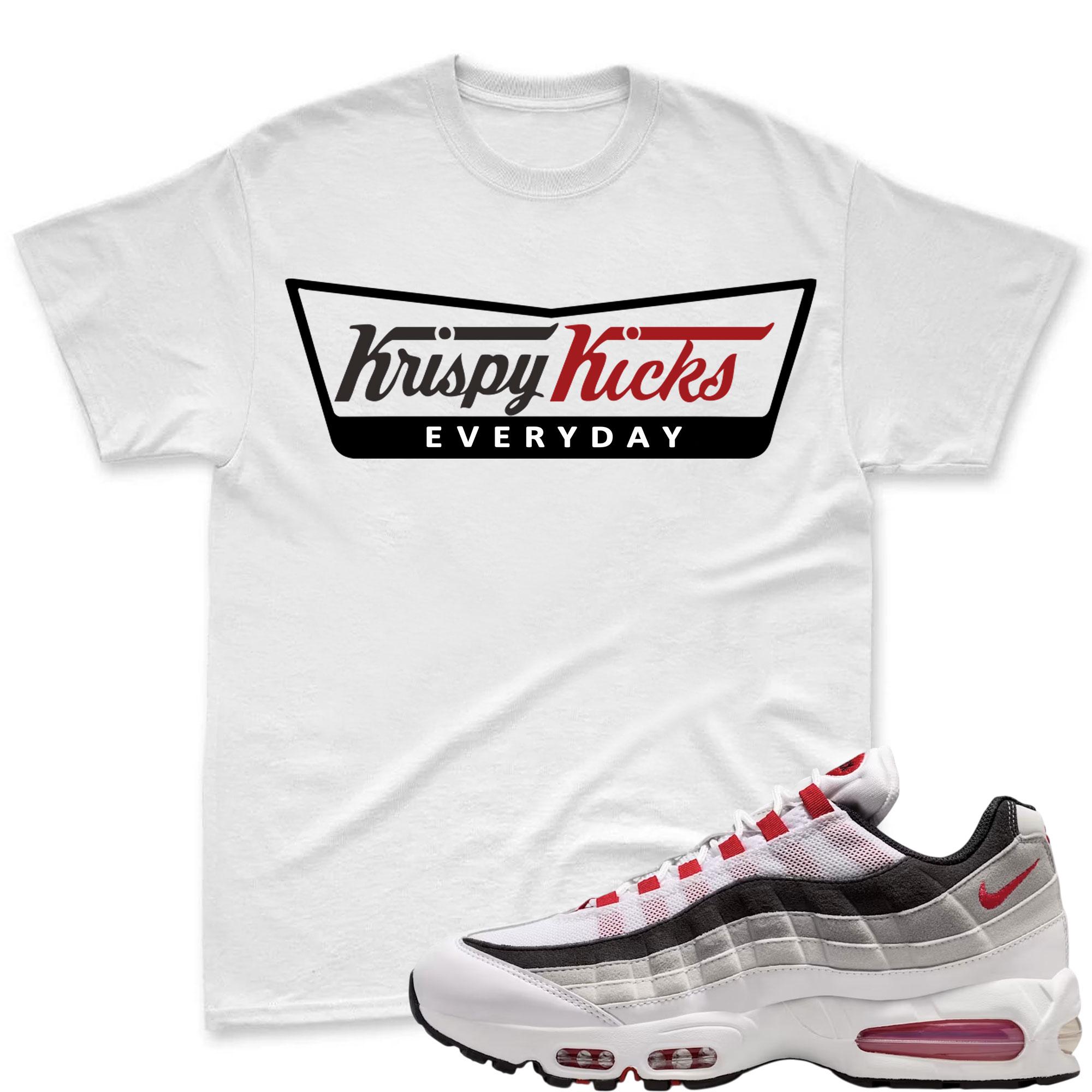 KRISPY KICKS! T Shirt To Match Air Max 95 Big Bubble Comet Red