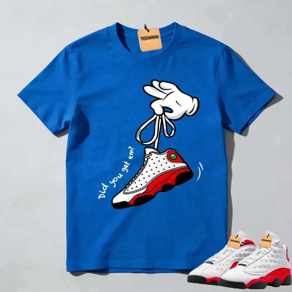 Cartoon Hands Sneaker Tees - AJD 13 University Red