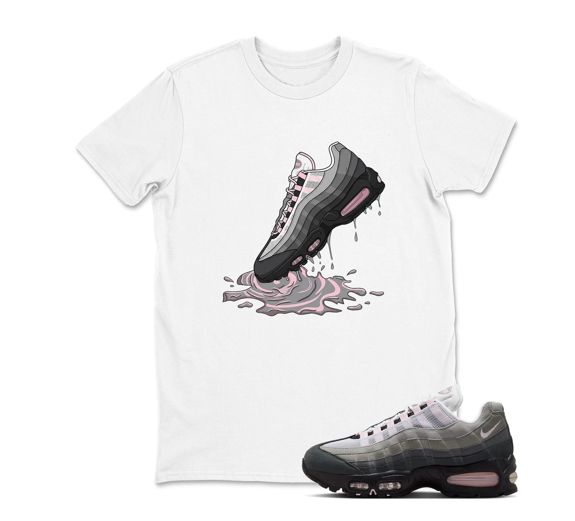 Air Max 95 Pink Foam Black White OG Big Bubble T Shirt Match Dripping Shoe