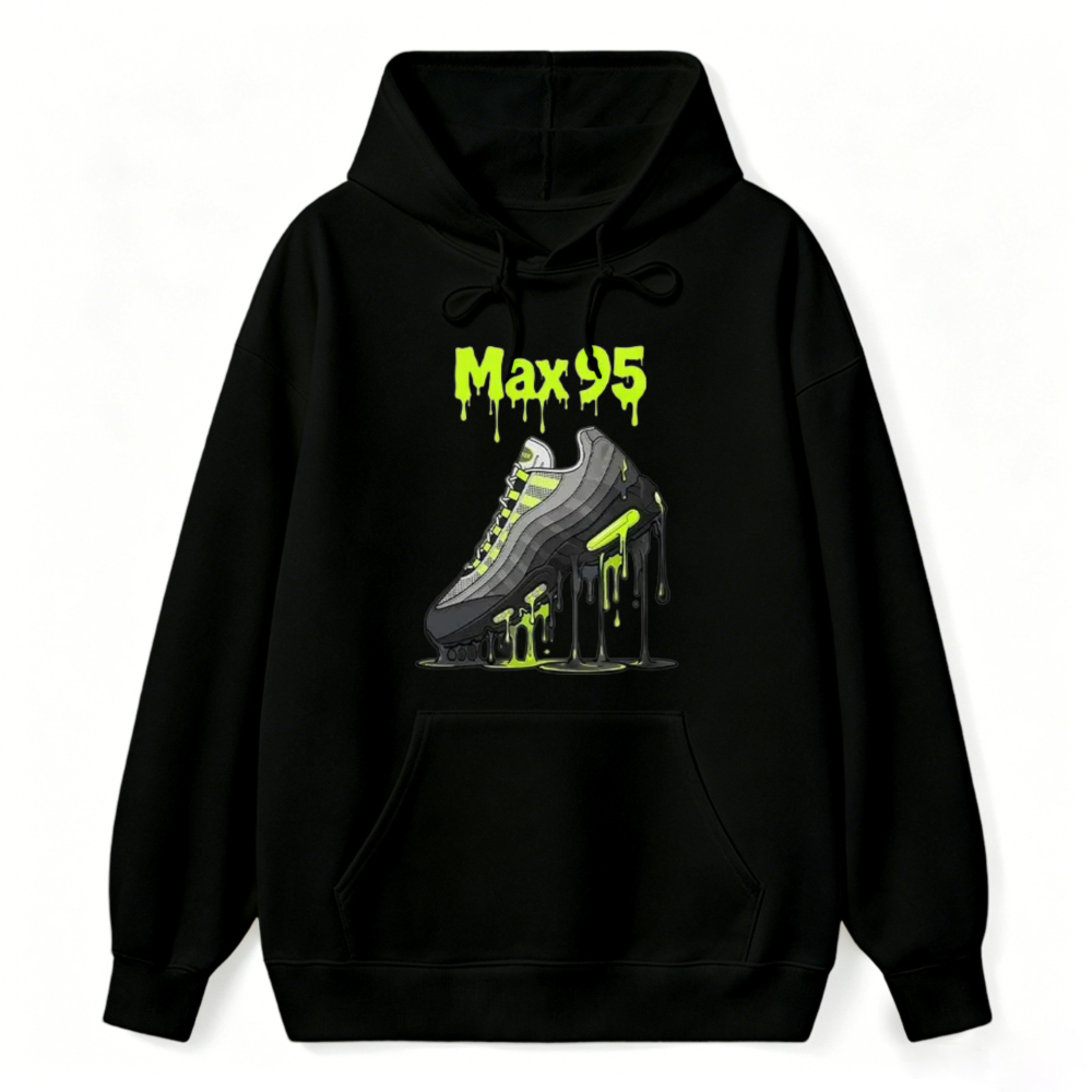 Max 95 Neon Green Drip Sneaker Graphic Unisex Classic Hoodie