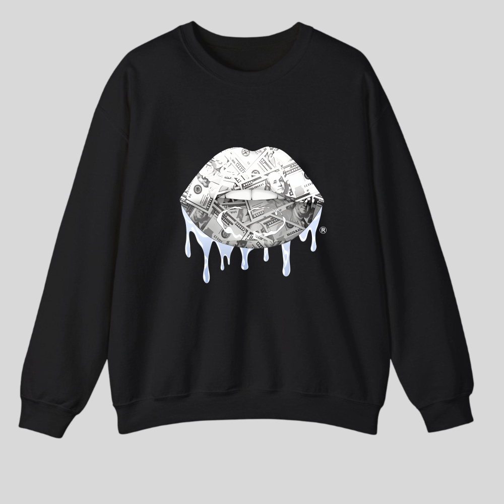 Money Lips With Dripping Effect tshirt 100% cotton