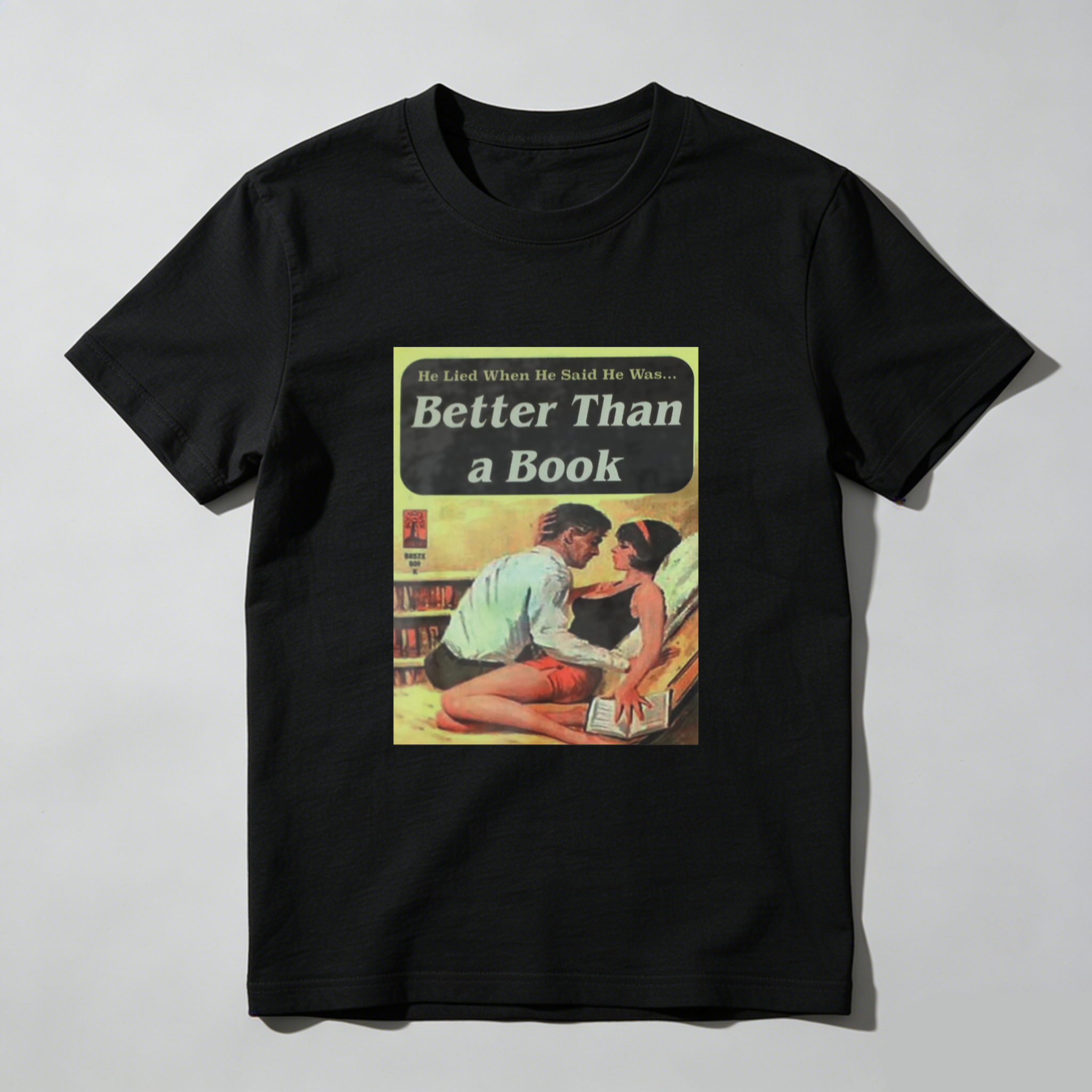 Better Than A Book Romance Cover Art tshirt 100% cotton