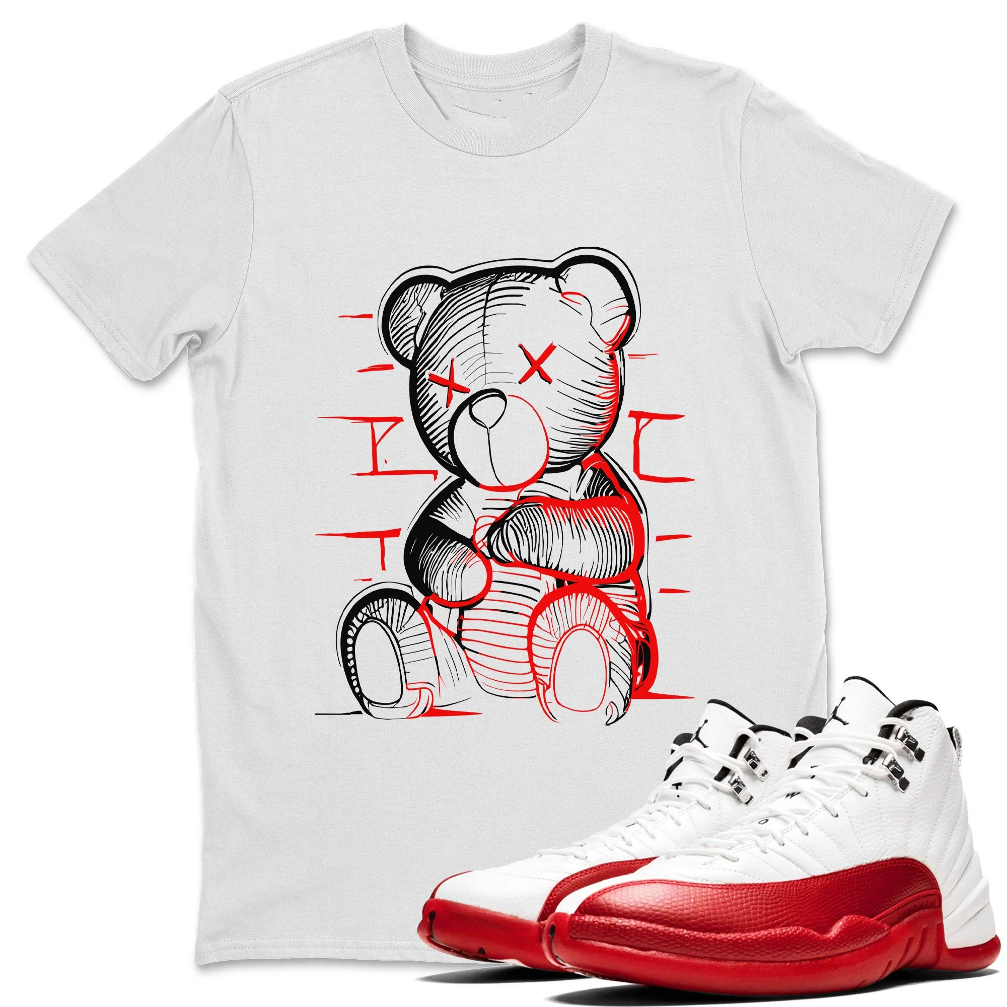 Neon Bear TEEWAVO Sneaker Tee - Air Jordan 12 Cherry