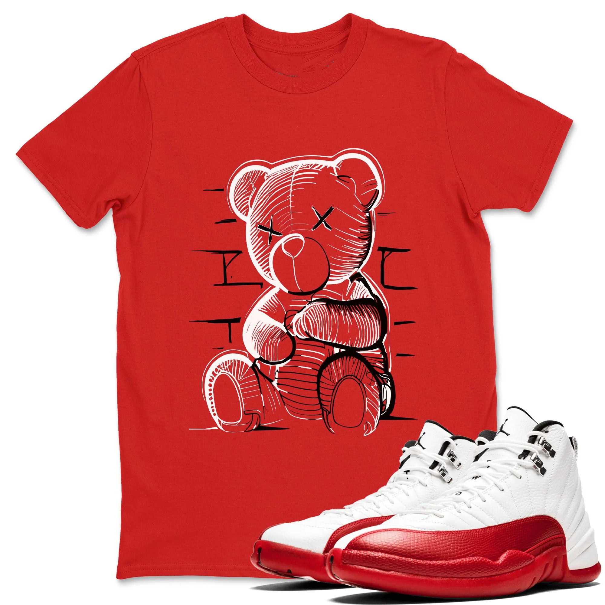 Neon Bear TEEWAVO Sneaker Tee - Air Jordan 12 Cherry