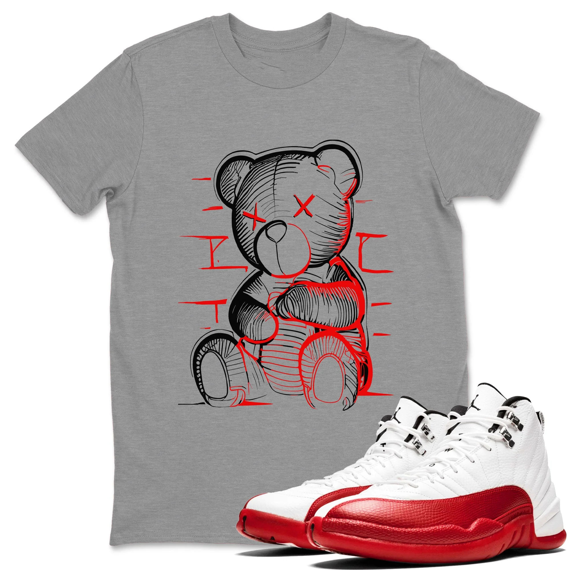 Neon Bear TEEWAVO Sneaker Tee - Air Jordan 12 Cherry
