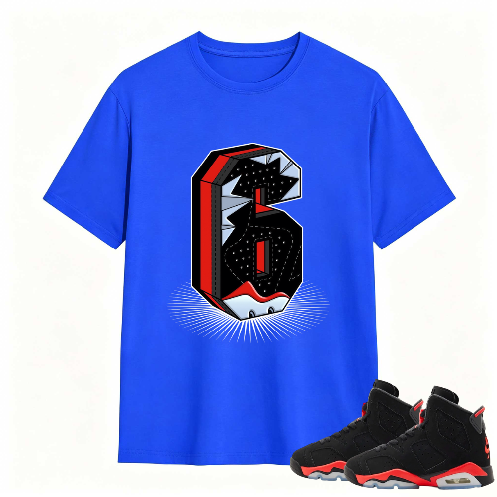 Number Statue TEEWAVO Sneaker Tees - Air Jordan 6 Reverse Infrared