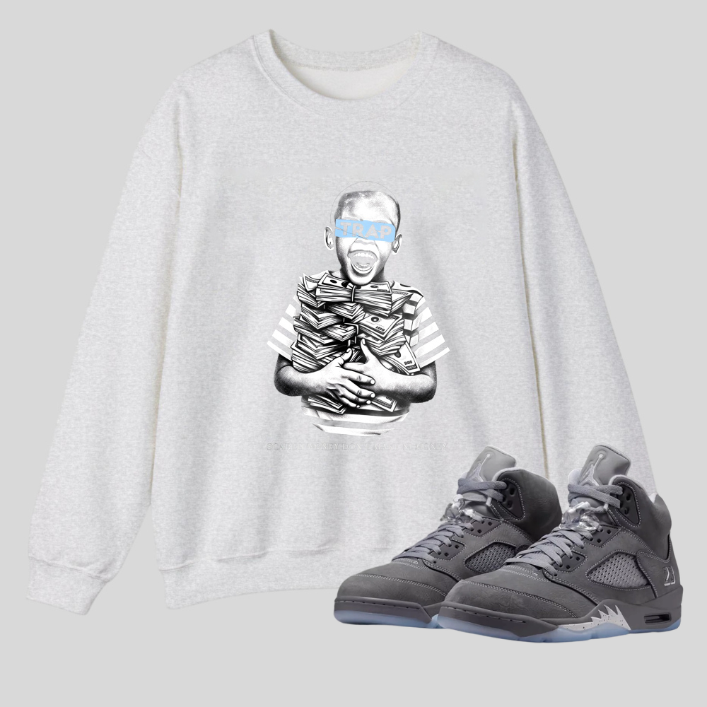Trap Boy With Money Stack And Text tshirt 100% cotton