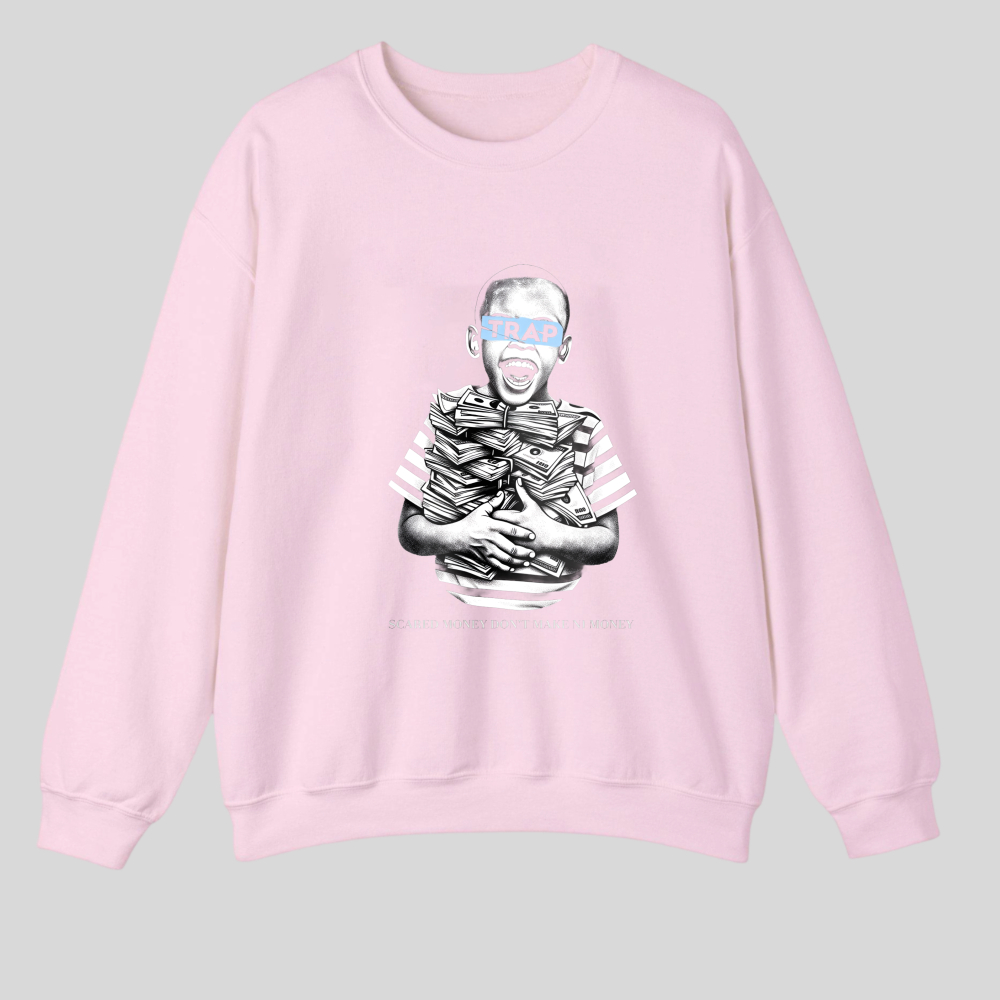 Trap Boy With Money Stack And Text tshirt 100% cotton