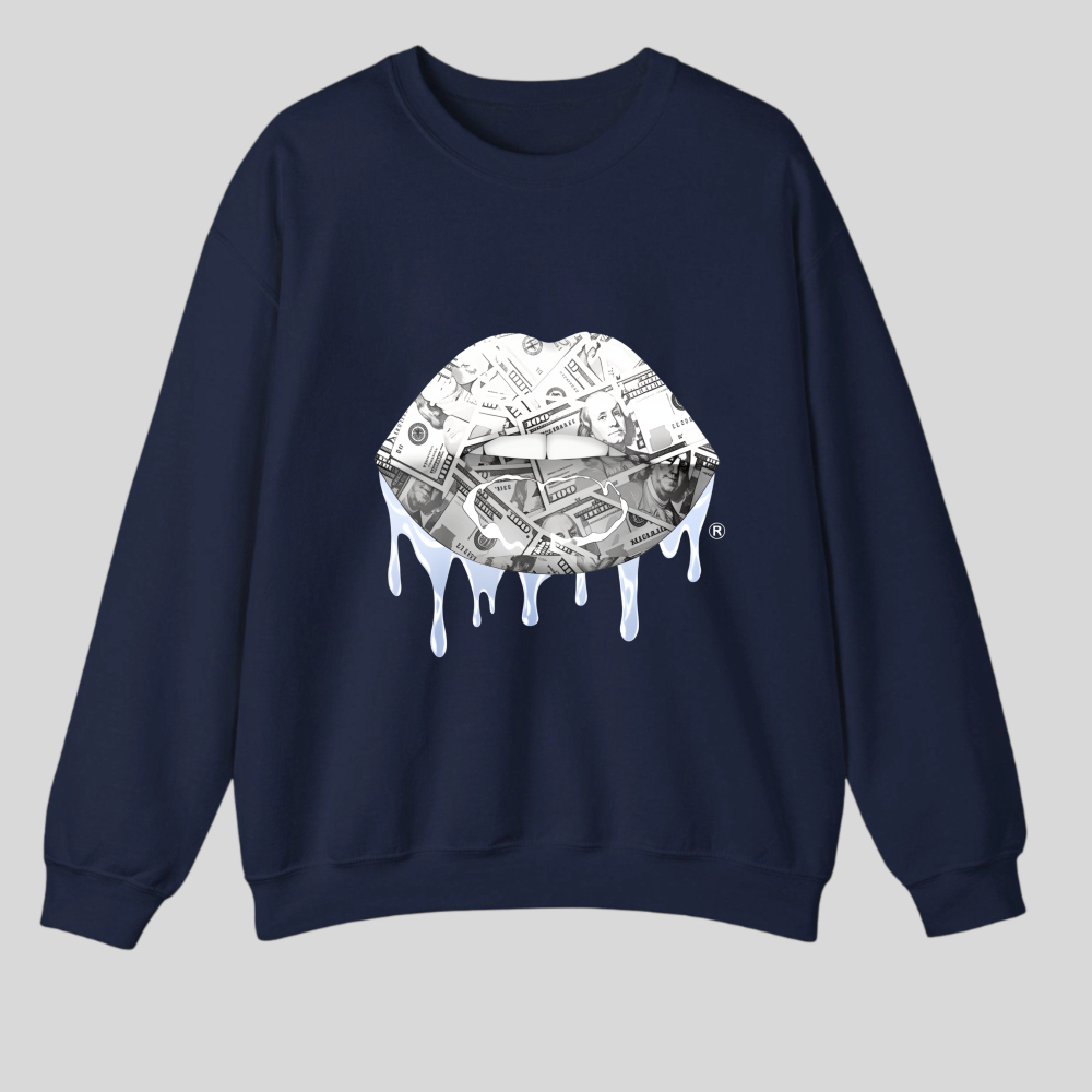Money Lips With Dripping Effect tshirt 100% cotton