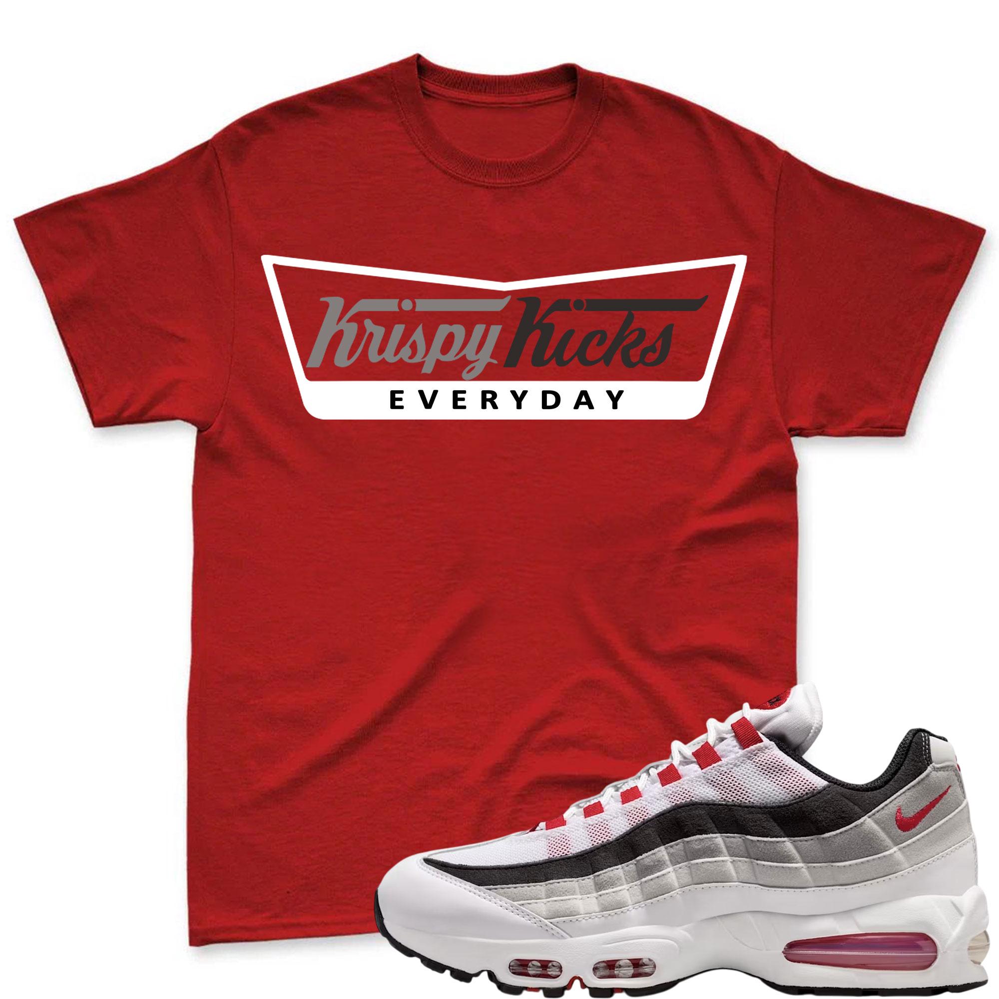 KRISPY KICKS! T Shirt To Match Air Max 95 Big Bubble Comet Red