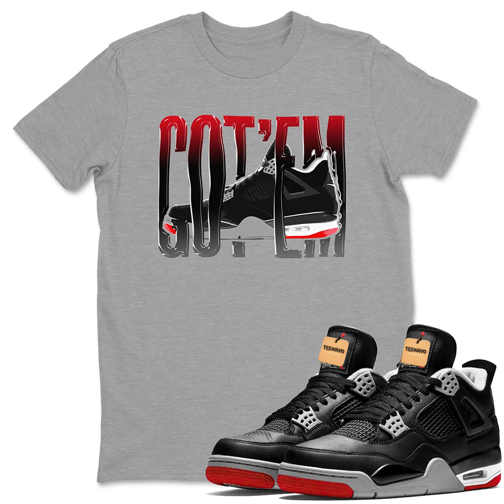 Wiggling Gotem Sneaker Tee - Air Jordan 4 Bred Reimagined
