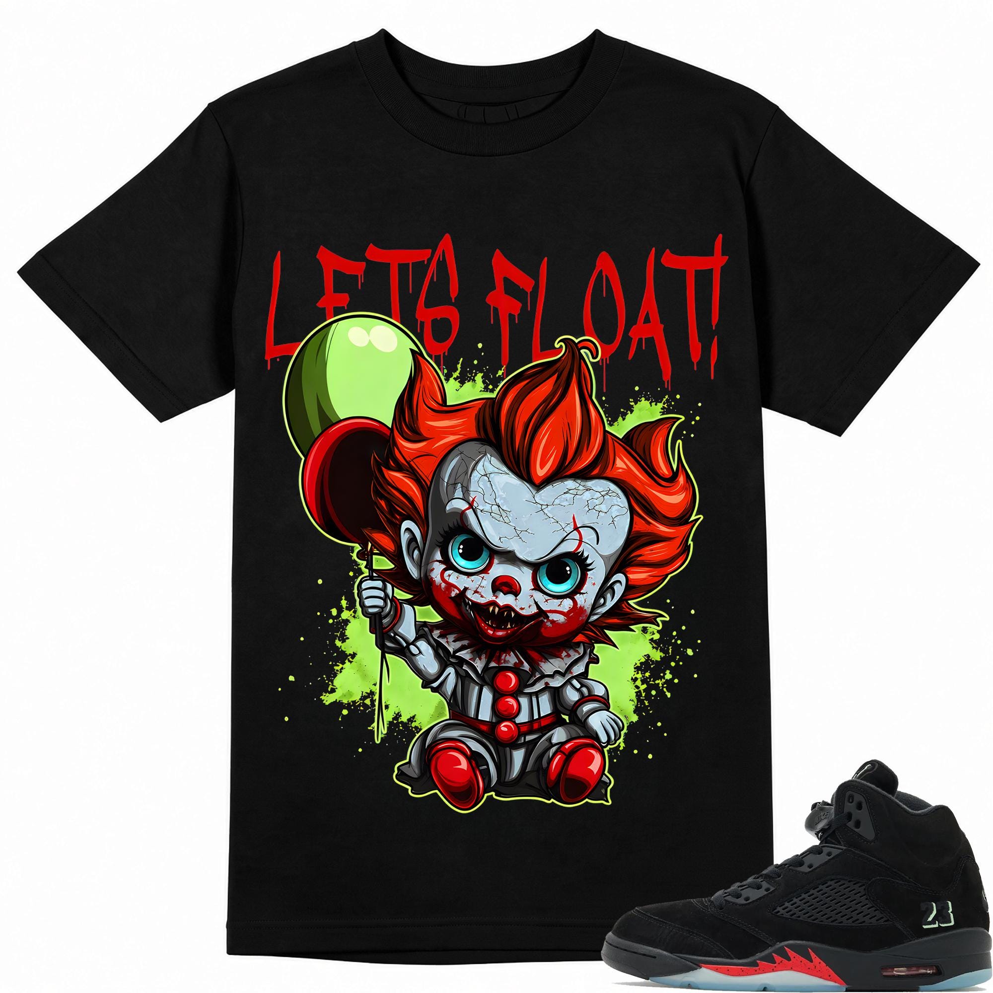 Let's Float Shirt to Match A.J 5 Halloween Sneaker