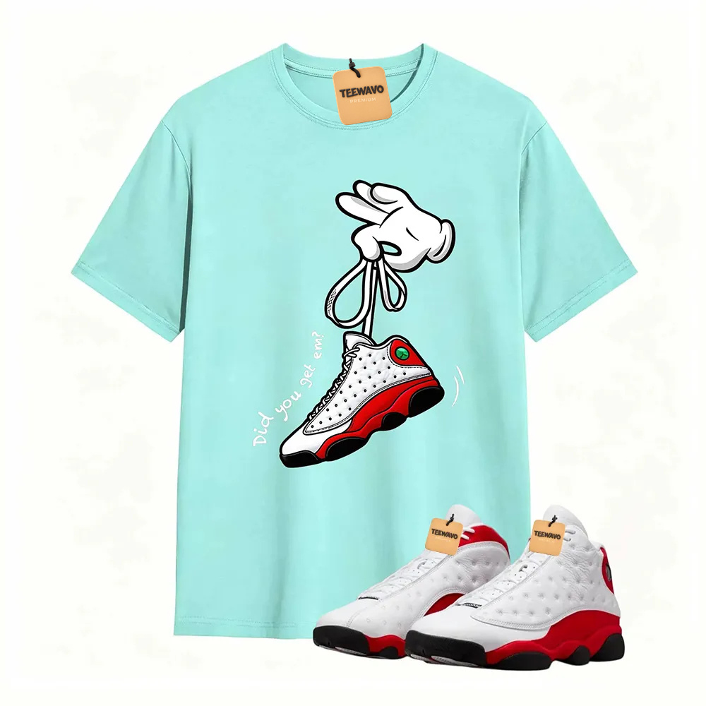 Cartoon Hands Sneaker Tees - AJD 13 University Red