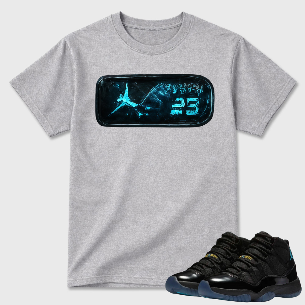 Jordan 23 Ice Blue Logo Air Jordan 11 Graphic Tee