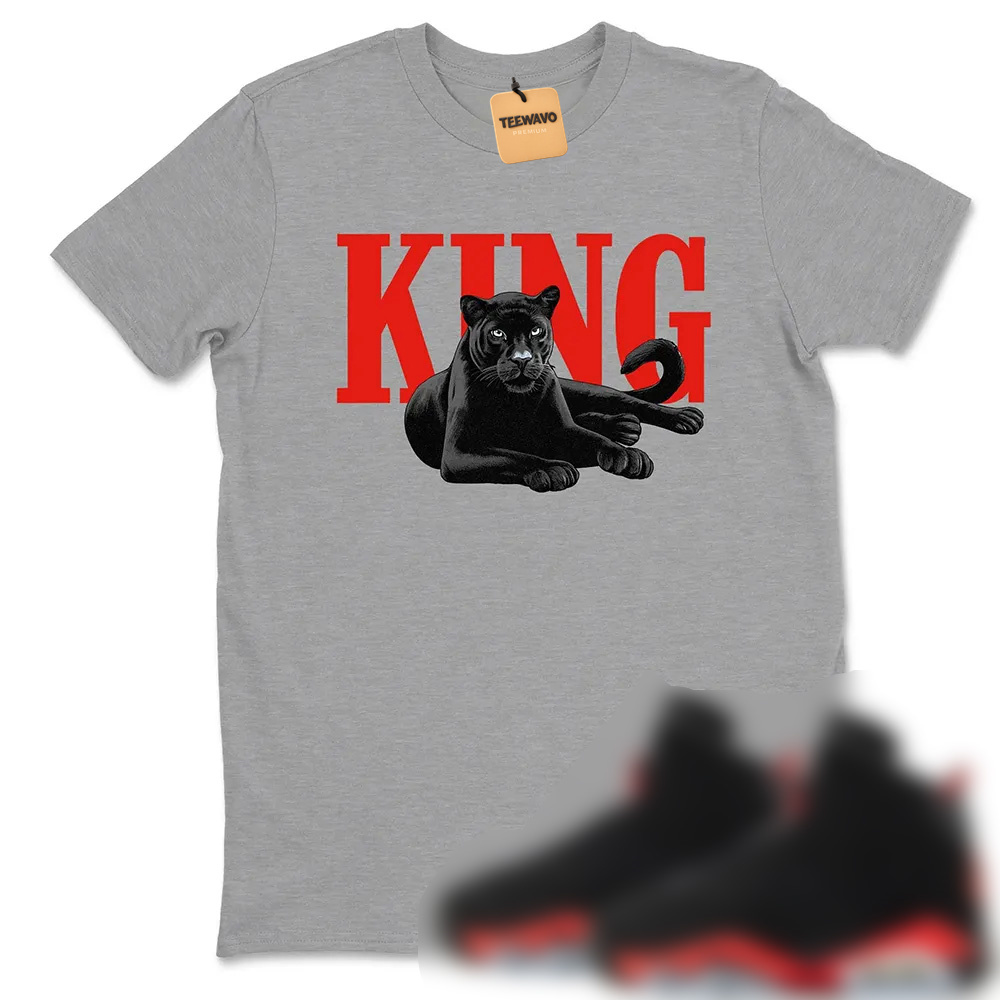 King Black Cat TEEWAVO Sneaker Tees - AJD 6 Reverse Infrared