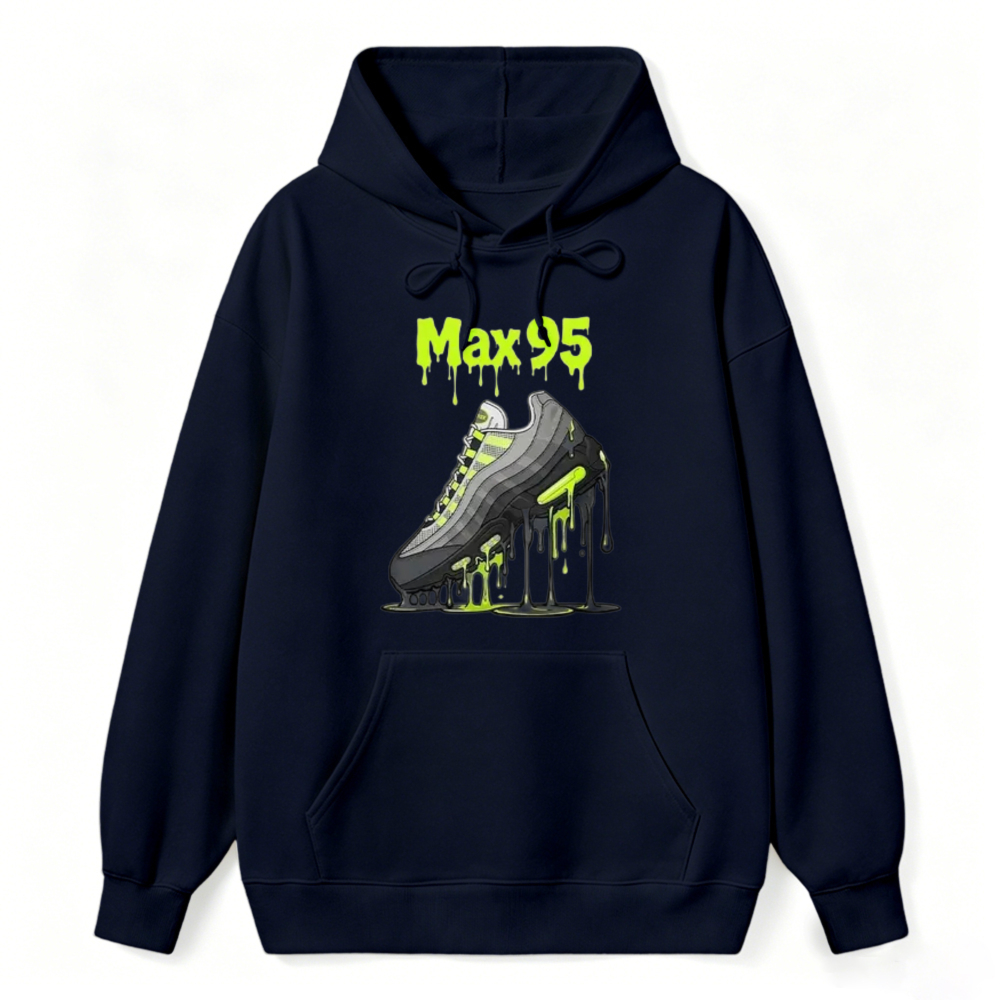 Max 95 Neon Green Drip Sneaker Graphic Unisex Classic Hoodie