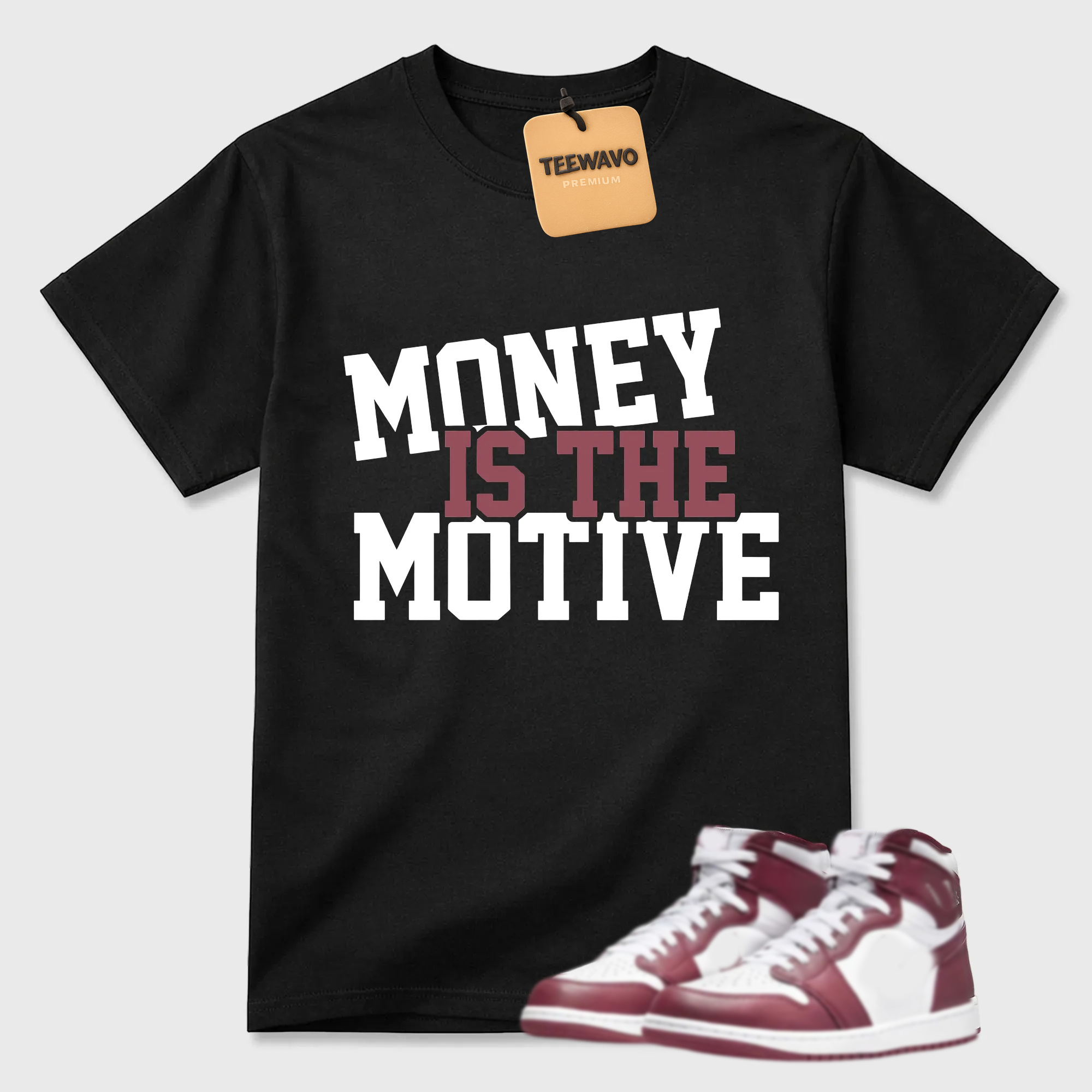 MONEY Air J 1 Artisanal Team Red OG Retro High White 2024 AJ 1 Tshirt Match Sneaker