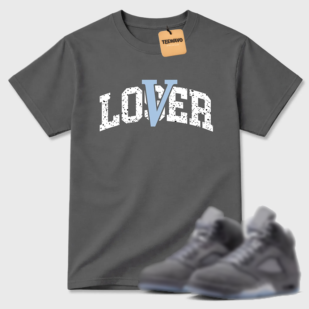 Loser Lover Varsity TEEWAVO Sneaker Tees - AJ 5 Wolf Grey