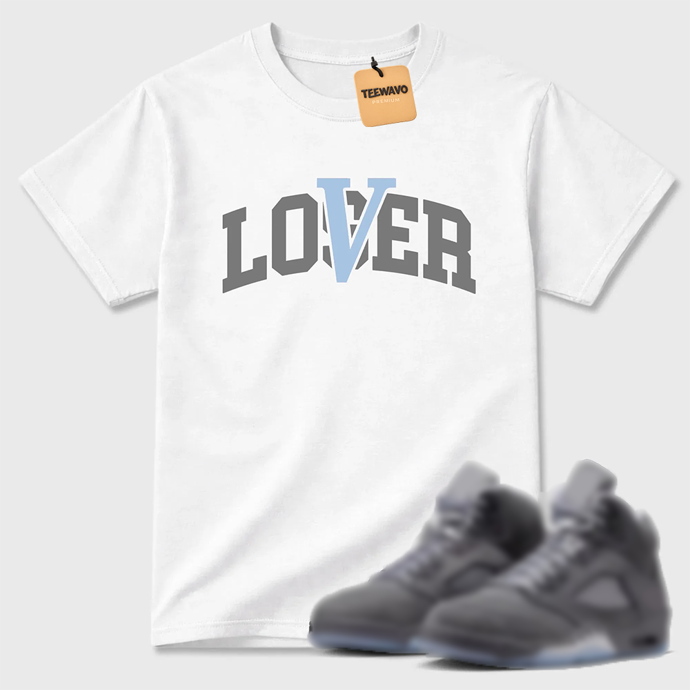 Loser Lover Varsity TEEWAVO Sneaker Tees - AJ 5 Wolf Grey