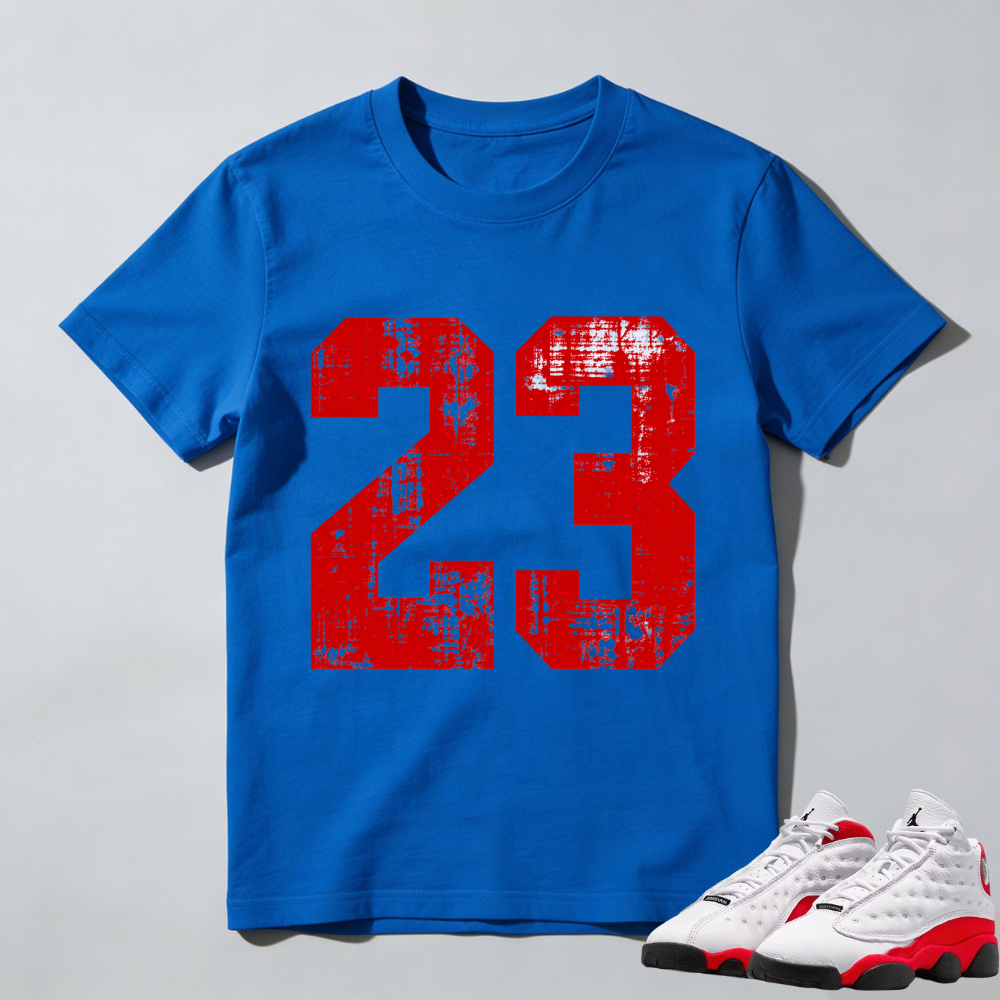 No.23 TEEWAVO  Sneaker Tees - Air Jordan 13 University Red