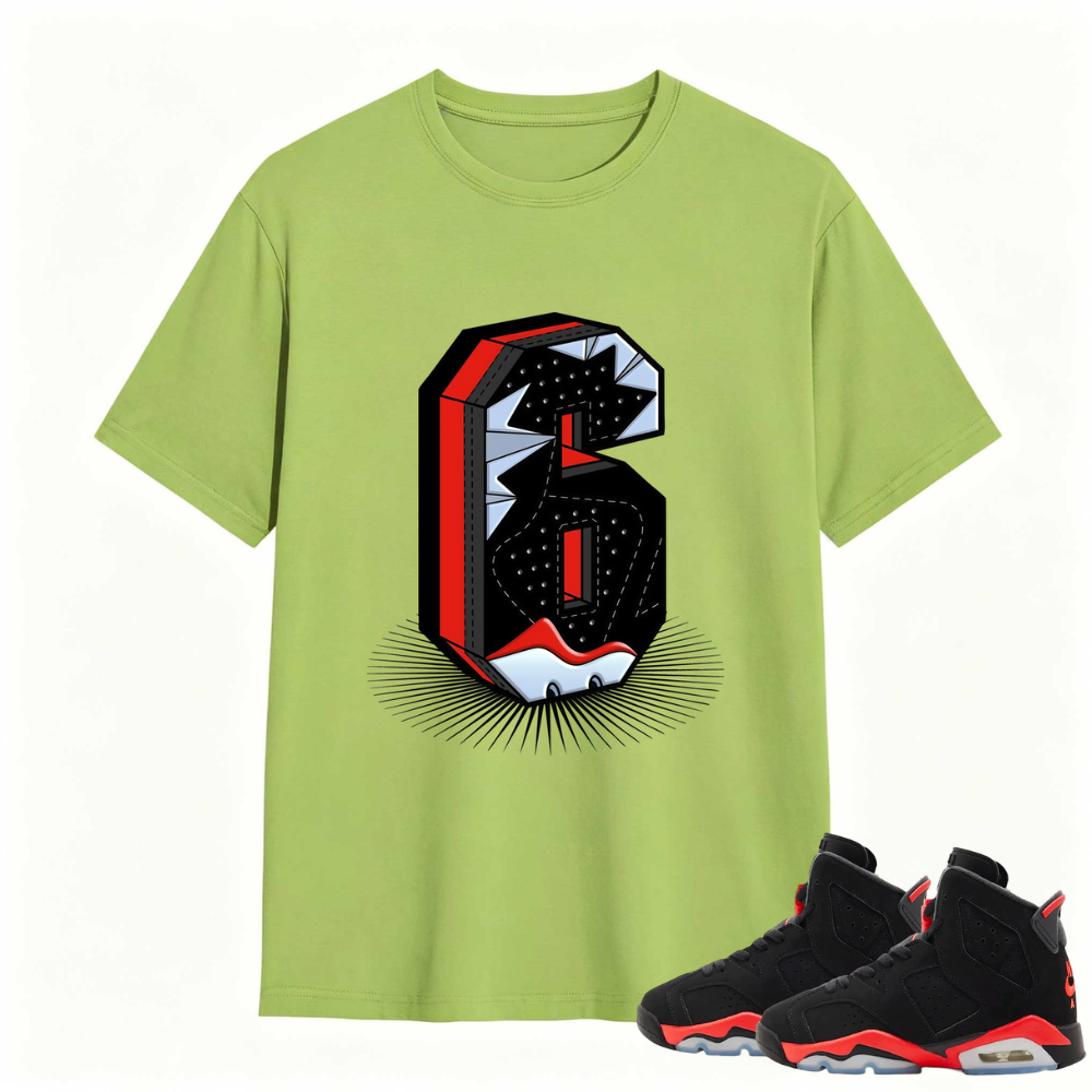 Number Statue TEEWAVO Sneaker Tees - Air Jordan 6 Reverse Infrared