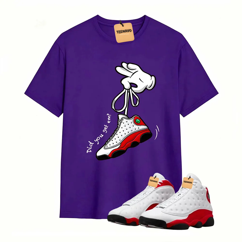 Cartoon Hands Sneaker Tees - AJD 13 University Red