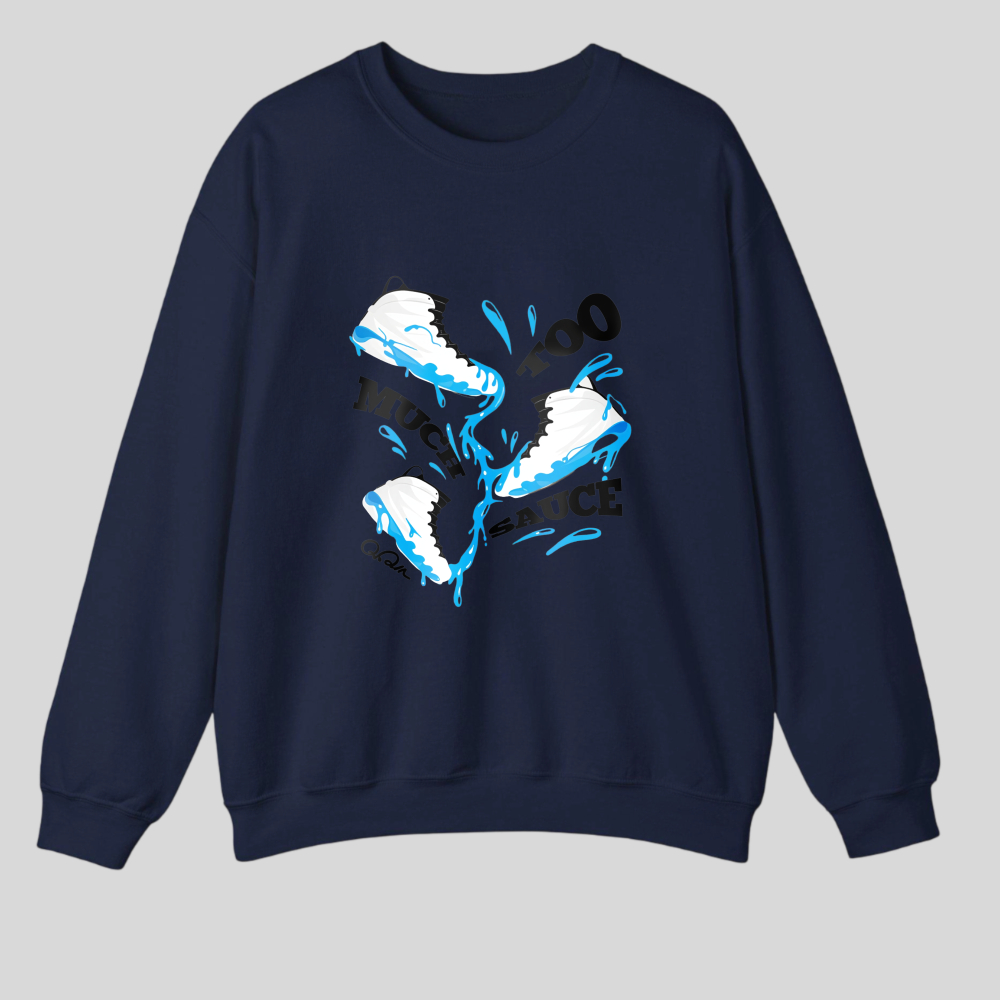 Blue Clouds And Water Splash Design tshirt 100% cotton