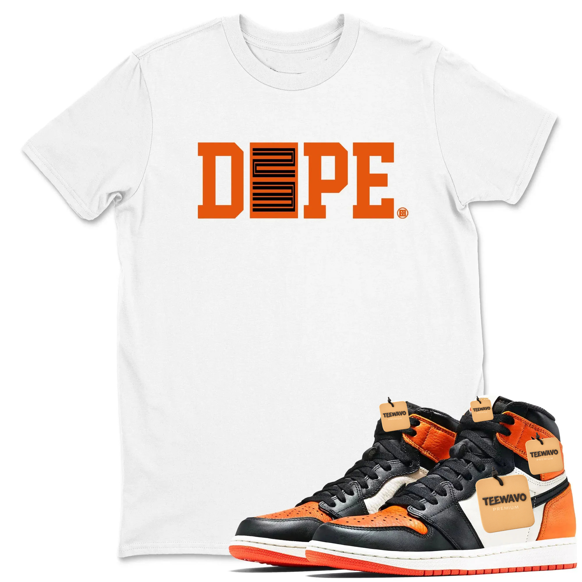 Dope 23 TEEWAVO Sneaker Tees - Air Joardan 1 Shattered Backboard