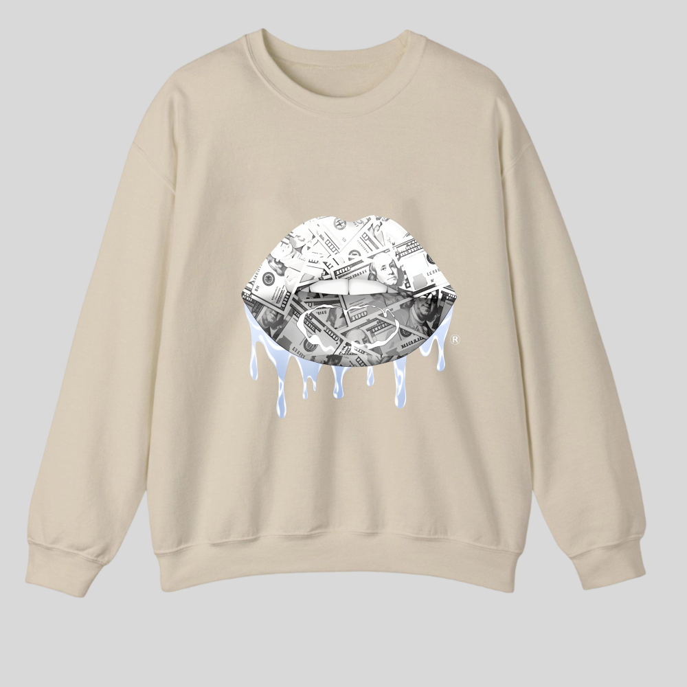 Money Lips With Dripping Effect tshirt 100% cotton