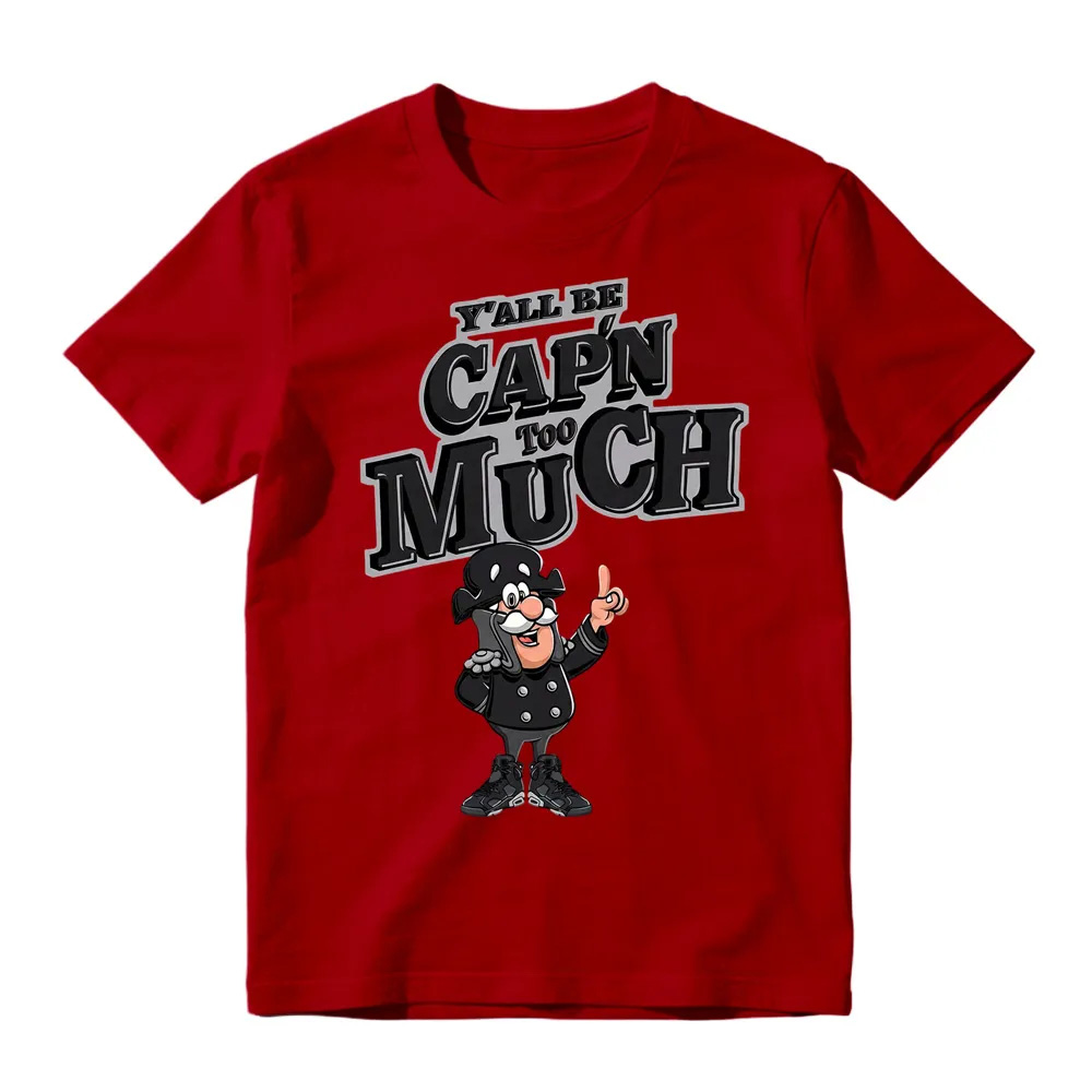 CAP'N MUCH! Shirt To Match Retro 6 Cap And Gown