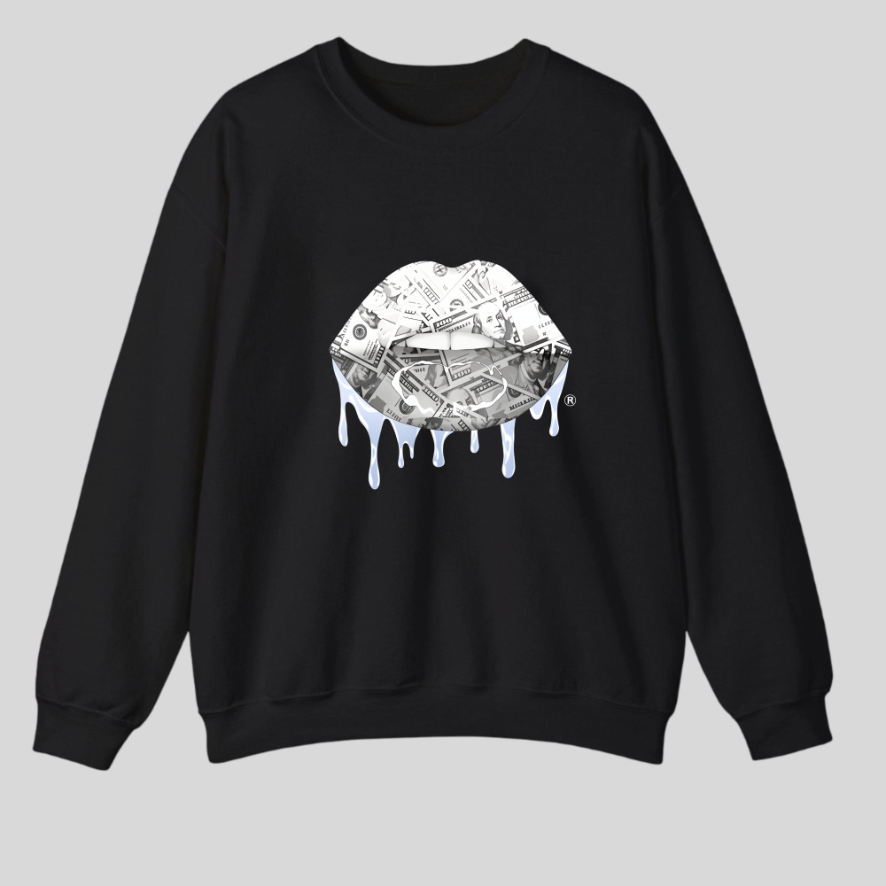 Money Lips With Dripping Effect tshirt 100% cotton