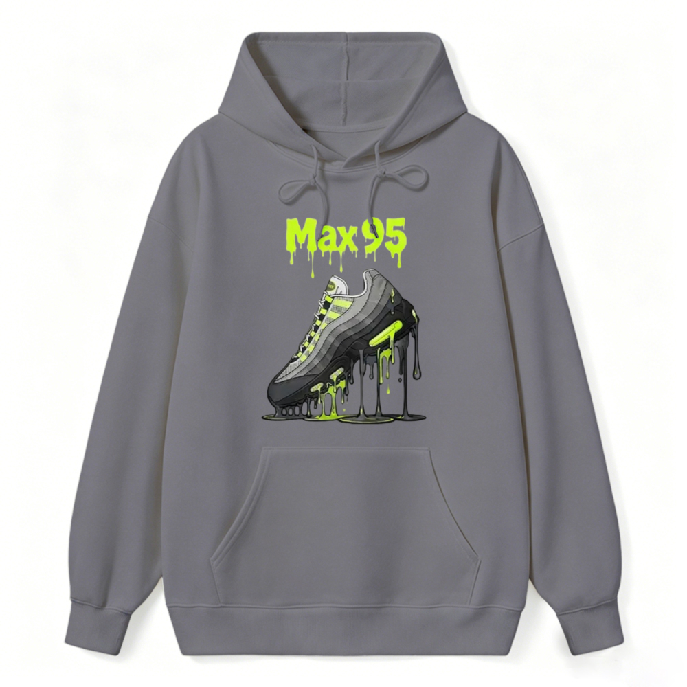 Max 95 Neon Green Drip Sneaker Graphic Unisex Classic Hoodie