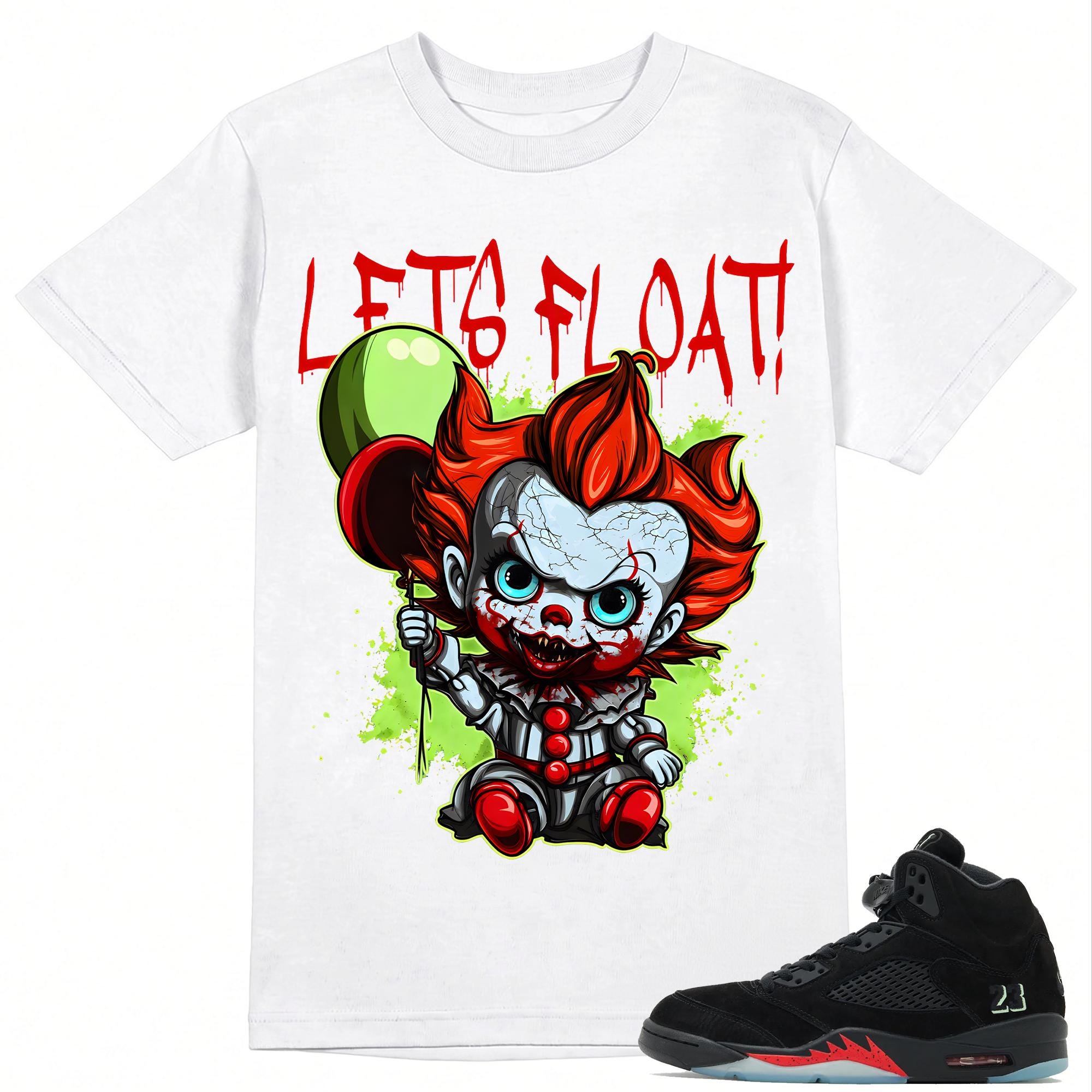 Let's Float Shirt to Match A.J 5 Halloween Sneaker