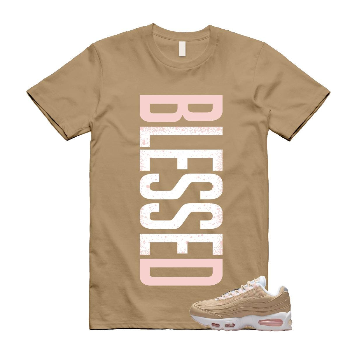 Vertical Pink White Gradient Splatter Letter Print Crew Neck Tee