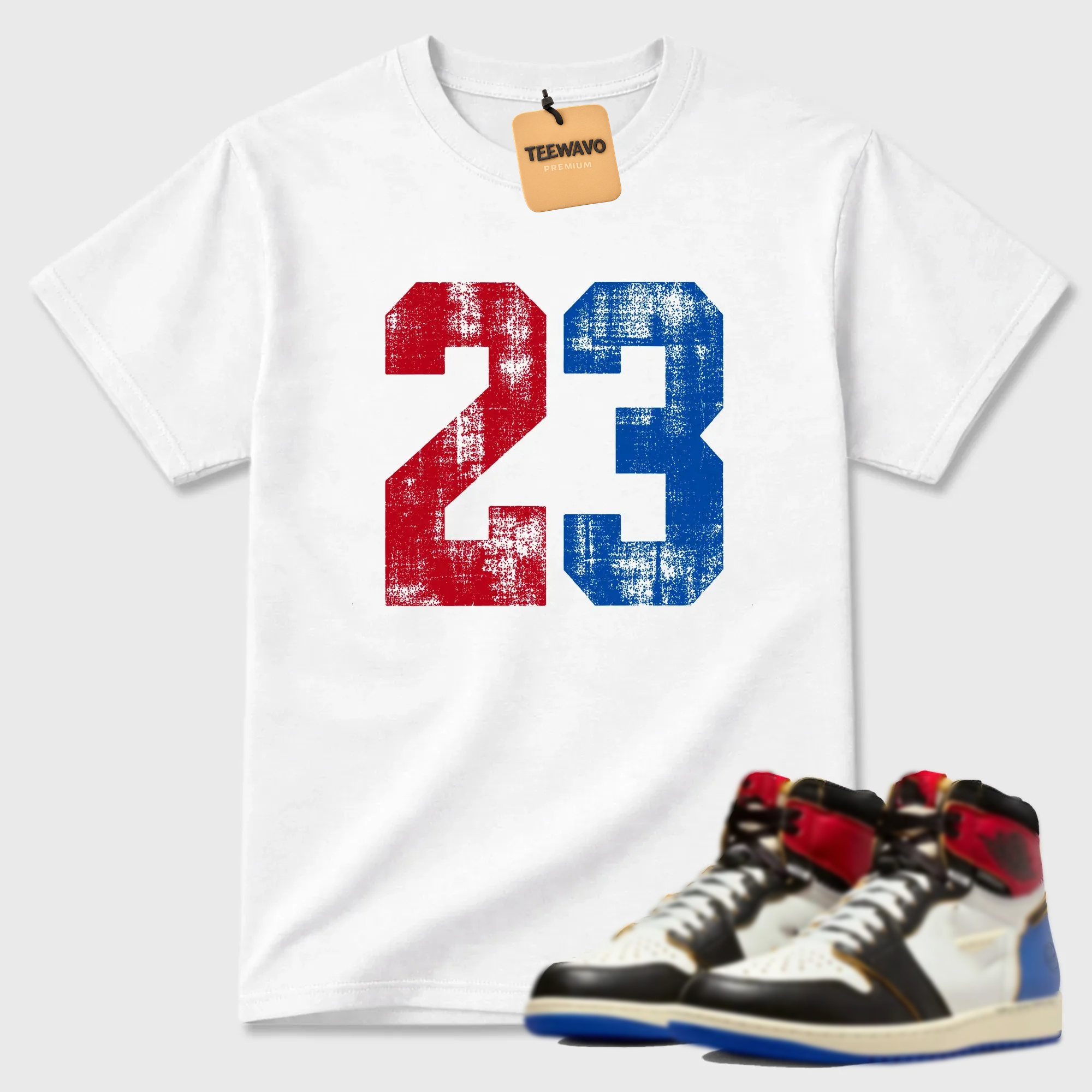 No.23 TEEWAVO Sneaker Tees - AJ 1 Union x Fragment